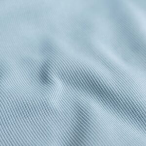 Rib boordstof lichtblauw