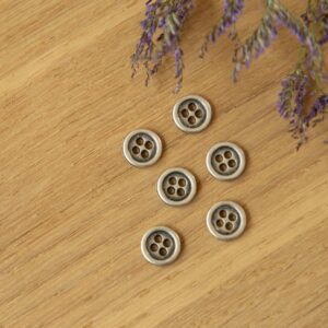 Metalen knoop 10mm zilver