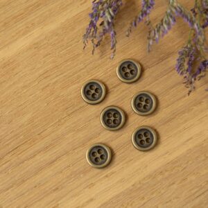 Metalen knoop 10mm brons