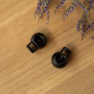 Metalen koordstopper zwart 25mm