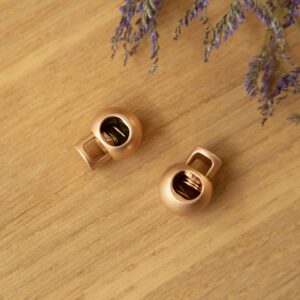 Metalen koordstopper roségoud 25mm