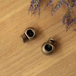 Metalen koordstopper brons 25mm