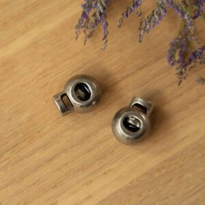 Metalen koordstopper zilver 25mm