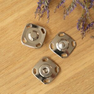 Drukknoop aannaaibaar 22mm zilver