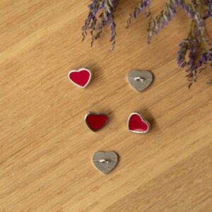 Hartjes knoop 10mm rood