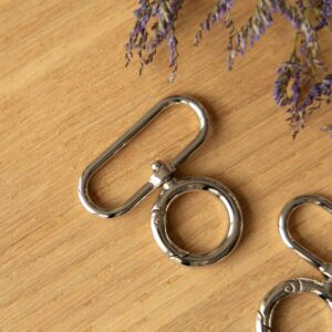 Musketonhaak 40mm zilver