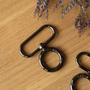 Musketonhaak 40mm metallic