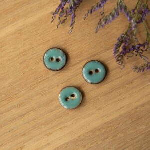 Parelmoer knoop 15mm turquoise