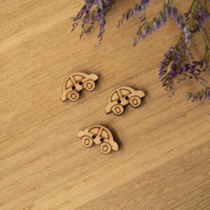 Houten knoop auto 20mm