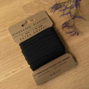 Standaard elastiek zwart 6mm