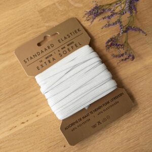 Standaard elastiek wit 6mm