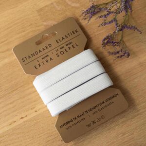 Standaard elastiek wit 15mm