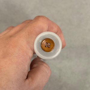 Van schie raamdecoratie & stoffen 2 Knoop koperbruin 11mm