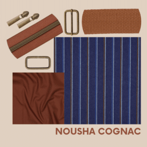 Van schie raamdecoratie & stoffen 2 Naaipakket nousha tas - cognac