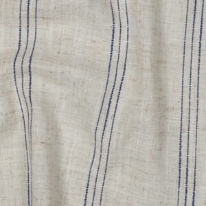 Van schie raamdecoratie & stoffen 8 Linnen viscose blauwe strepen naturel