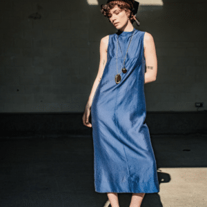 Fibre mood - tencel jacquard donkerblauw