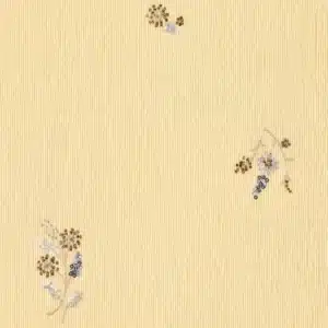 Crinkle strepen geborduurde bloemen/pailetten geel