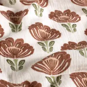 Hydrofiel rouge bloemen offwhite