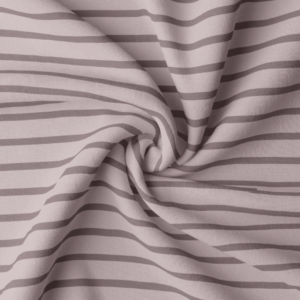 Van schie raamdecoratie & stoffen 1 Coupon 40cm jersey strepen mauve