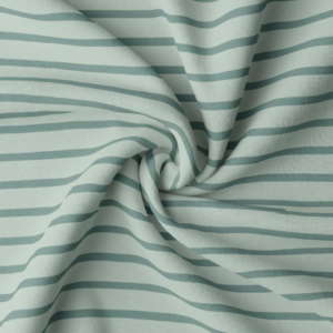 Jersey strepen eucalyptus groen