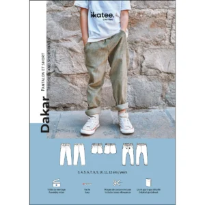 Ikatee - dakar broek & short kids (papieren patroon)