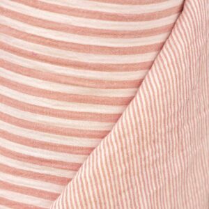 Van schie raamdecoratie & stoffen 11 Coupon 38cm hydrofiel yarn dyed strepen paprika