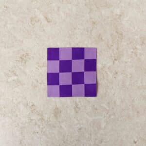 Van schie raamdecoratie & stoffen 2 Loop&label - checks lila/paars - xxl label