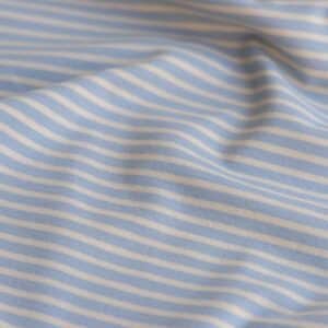 Jersey fijne strepen linnen/baltic