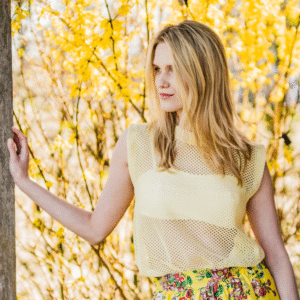 Fibre Mood - Fish net jersey geel