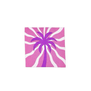 Loop&Label - Palmboom roze/paars - medium label