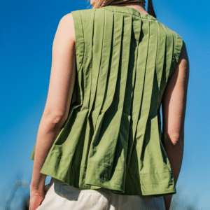 Fibre mood - poplin stone washed groen