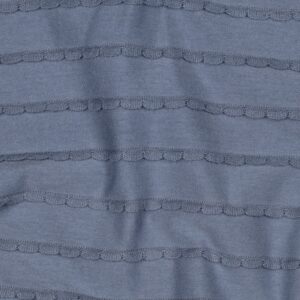 Jersey ruffles jeansblauw