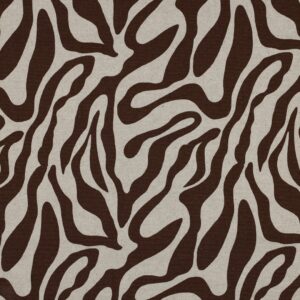 Canvas linnenlook zebraprint bruin