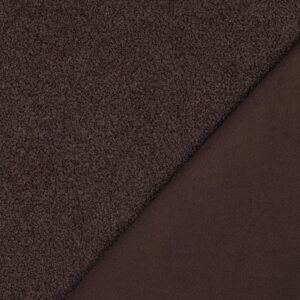 Teddy fleece double sided donkerbruin