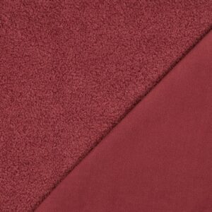 Teddy fleece double sided rouge