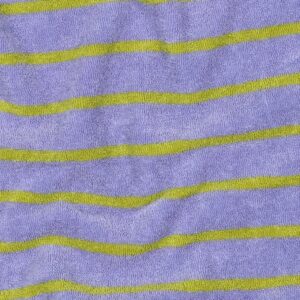 Badstof yarn dyed strepen lila/lime