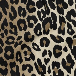 Stretch katoen twill luipaardprint bruin