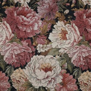 Gobelin bloemen navy