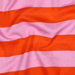 Van schie raamdecoratie & stoffen 12 Soft sweat strepen oranje