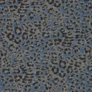 Coupon 130cm denim punched panter jeansblauw