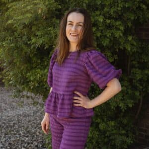Chenille viscose jacquard cerise