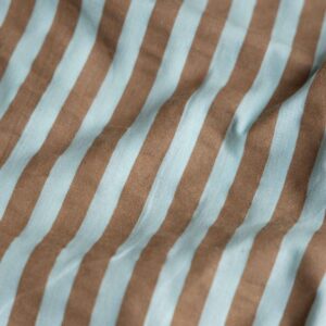 Coupon 70cm seersucker strepen mint/camel