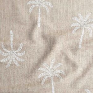 Coupon 80cm viscose linnen palmbomen