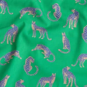 Poplin luipaarden groen