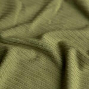 Bamboo rib jersey olijfgroen