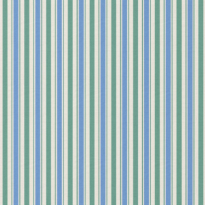 Coupon 35cm katoen strepen blauw/groen