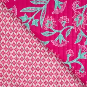 Stepped katoen bloemen fuchsia